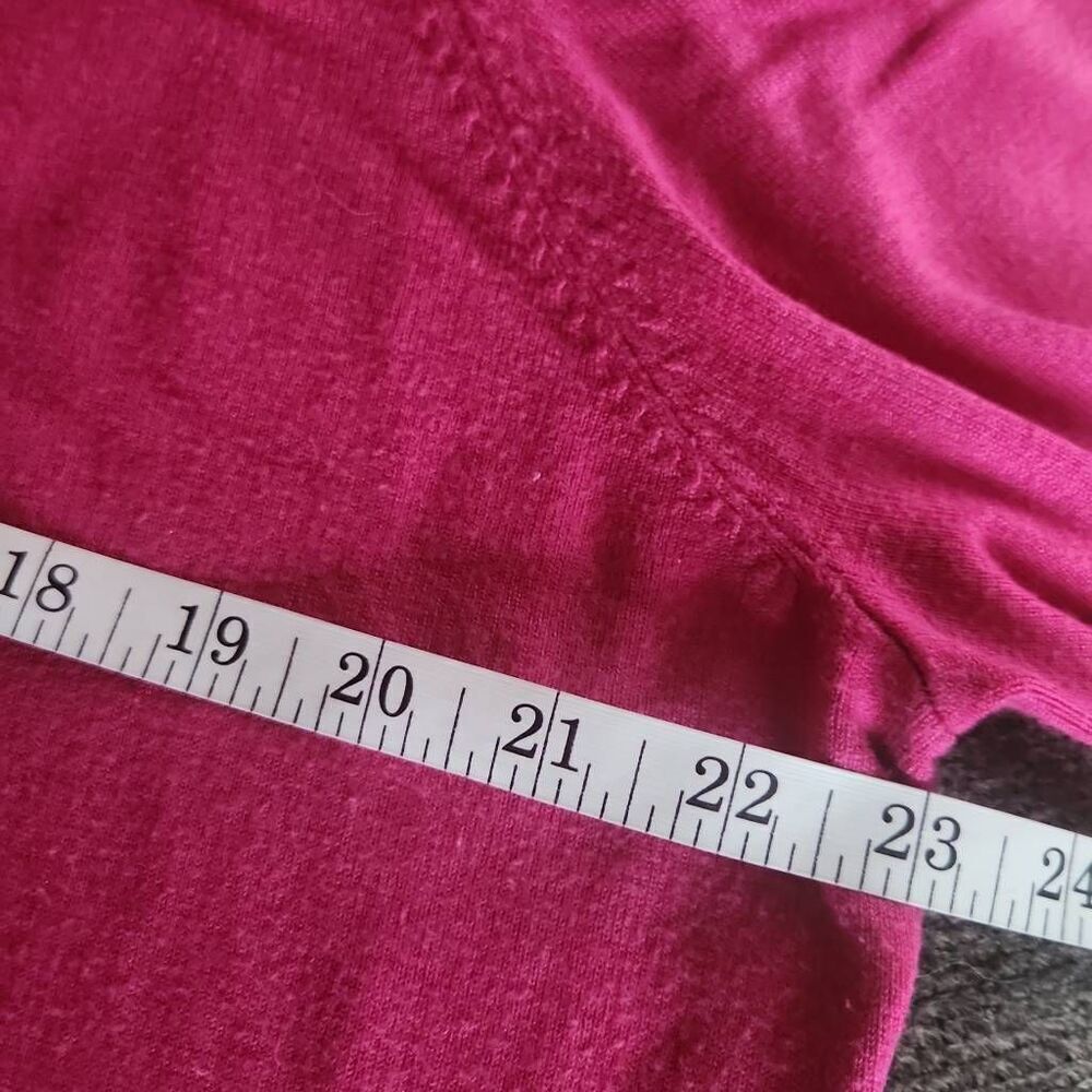 C13 Fashion Bug hot pink button-down crew neck long sleeved sweater - Picture 8 of 10